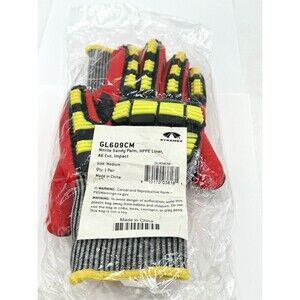 Pyramex GL609C A6 Cut Sandy Palm Nitrile Impact Gloves Size Medium New A6 New